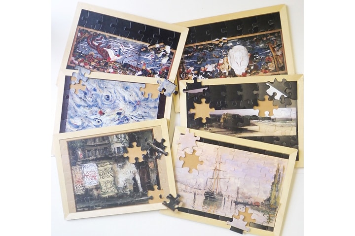 画像:館蔵品パズル6種