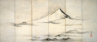 谷文晁《富士山図屏風》(当館蔵) 作品画像