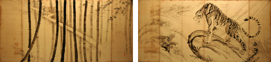 裏:龍虎墨竹図の画像