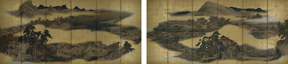 四季耕作図屏風の画像