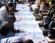 みんなでお絵かきの写真