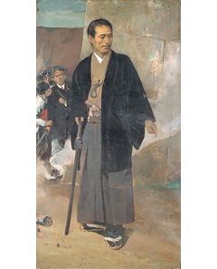 川村清雄 《江戸城明度の帰途(勝海舟江戸開城図)》の画像