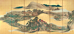 狩野永岳《四季耕作図屏風》(右隻)の画像