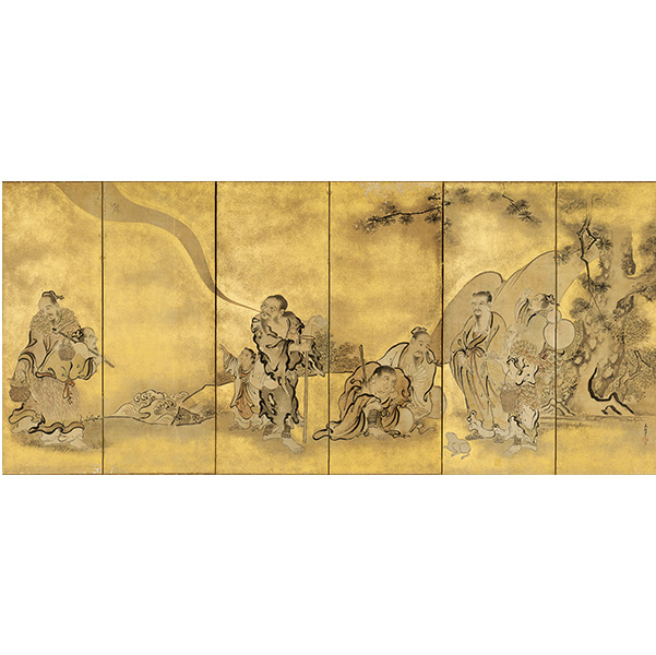 画像:狩野寿石敦信「群仙図屏風」