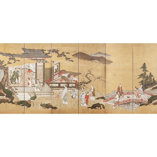 画像:狩野益信《賢帝図屏風》(左隻)