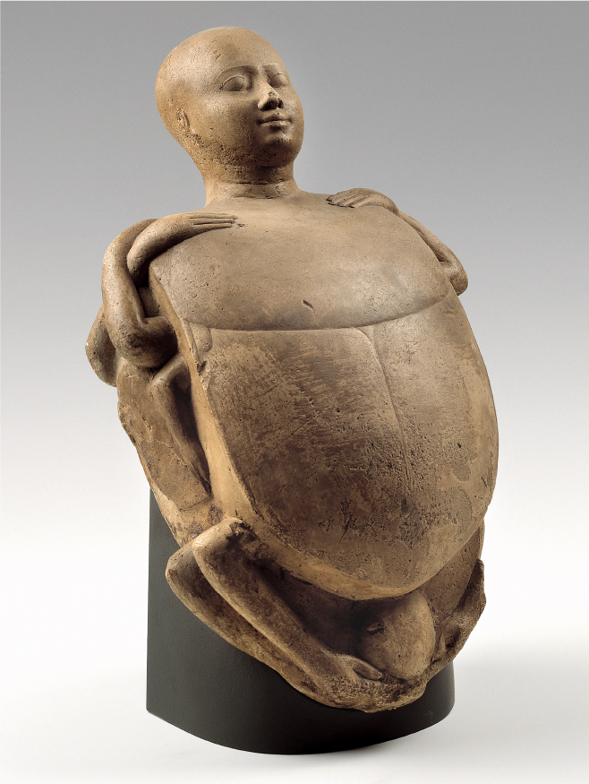 画像:《創造の卵を持つスカラベとして表現された原初の神プタハ》 前746~前655年頃
