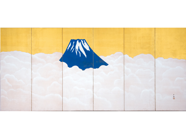 画像:横山大観《群青富士》(右隻)