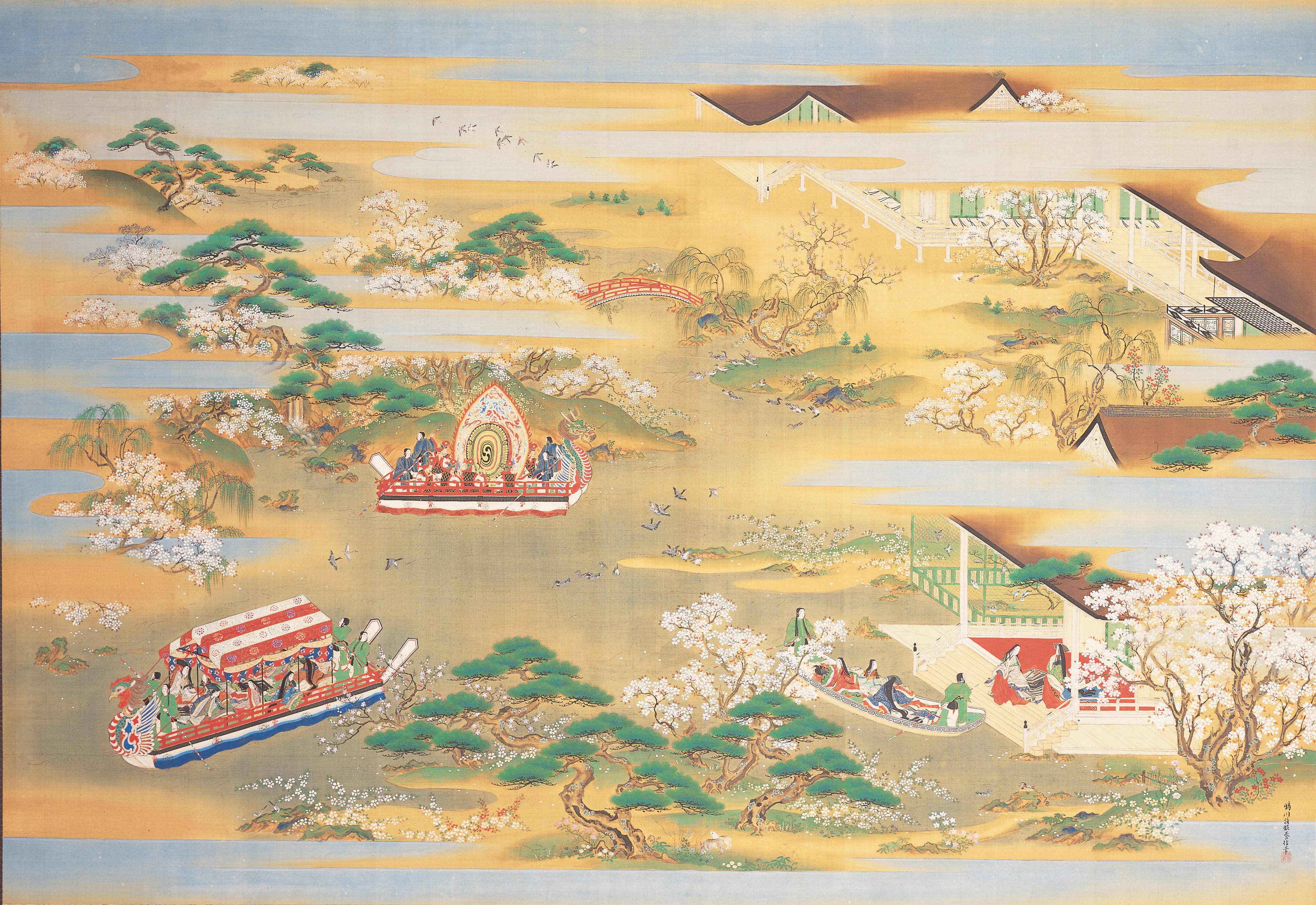 画像:狩野養信「胡蝶船遊之図」※前期(9/11-10/8)展示